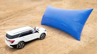 Car Test On Worlds Biggest Pillow 😎 [upl. by Nae]