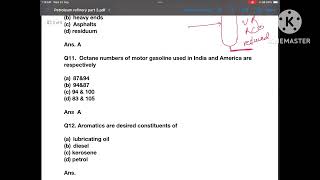 PETROLEUM REFINERY MOST IMPORTANT QUESTIONS PART 03 [upl. by Eiggep404]