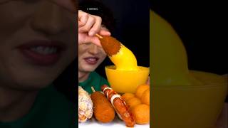 EATING CHEESE TTEOKBOKKI amp BASIC HOTDOG WITH EXTRA CHEESE shorts mukbang tteokbokki hotdog [upl. by Hugues935]