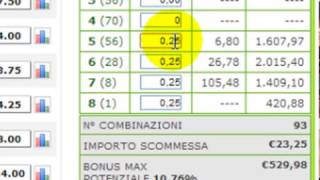 Sistema scommesse 6 su 8 2 errori Lottomatica [upl. by Mcknight]