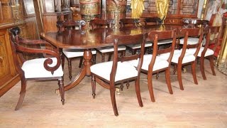 Regency Mahogany Dining Set William IV Chairs [upl. by Ackler]