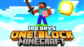 100 Days as a ONE BLOCK Noob in Minecraft [upl. by Rusel]