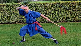 Shaolin Spear in Basic Steps  Quiding Qiang  He Yong Gan Martial Arts [upl. by Park283]