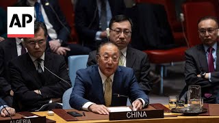 Russia China veto USsponsored UN resolution calling for immediate ceasefire in Gaza [upl. by Nhguavaj]