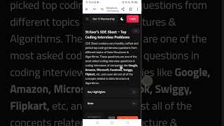 for sheethttpstakeuforwardorginterviewsstriverssdesheettopcodinginterviewproblems [upl. by Camden]