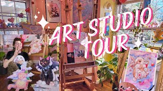 art studio tour maximalist cozy space [upl. by Llenra]