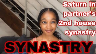 SYNASTRY Saturn in partner’s 2nd house synastry 💗 [upl. by Summer]