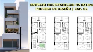 EDIFICIO MULTIFAMILIAR HS 8x18m  PROCESO DE DISEÑO  CAPITULO 2  FERNANDOG Arquitectos [upl. by Aara]