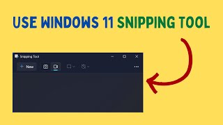 How to Use Snipping Tool in Windows 11 [upl. by Dogs]