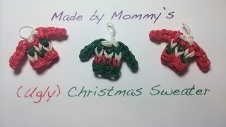 Ugly Christmas Sweater Charm on the Rainbow Loom [upl. by Nahtnaoj]