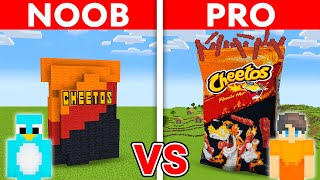 NOOB vs PRO CHEETO House Build Challenge in Minecraft [upl. by Wallack]