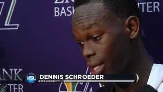 Dennis Schroeder works out for the Utah Jazz [upl. by Thatch]