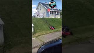 The Proper way to mow the side of a slope Install a 15ft lawn mower handle [upl. by Thomsen]