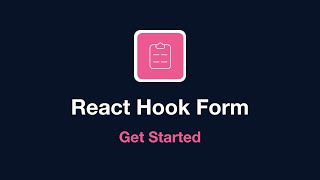 React Hook Form  Get Started [upl. by Enyrehtak]