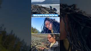 Tide Pooling 🌊🦀🐙😅 alaska blackgirltravel alaskalife alaskatravel [upl. by Litnahc]