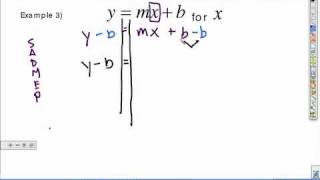 Literal Equations Example 3 [upl. by Eetnahc]