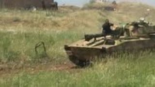 Government forces in action in southern Syria [upl. by Nolaf]