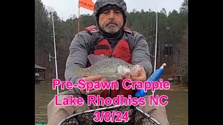 Catching PreSpawn Crappie on Lake Rhodhiss NC 3824 [upl. by Krasner]