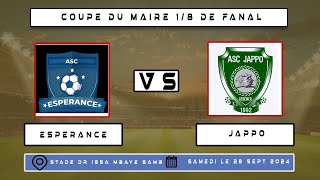 EN DIRECT MATCH ESPERANCE VS JAPPO 18 COUPE DU MAIRE [upl. by Nosnhoj]