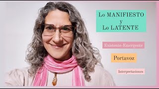 Cómo Entender Lo MANIFIESTO y lo LATENTE [upl. by Antonino]