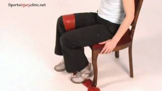 The Seated Hip Flexion using a Resistance Band [upl. by Ahsimet65]