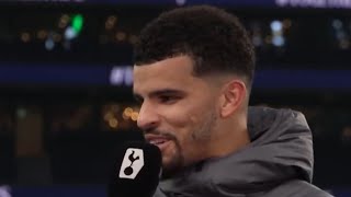 Spurs 41 Aston Villa Dominic Solanke Interview Tottenham Hotspur Stadium Premier League THFC COYS [upl. by Corabel403]