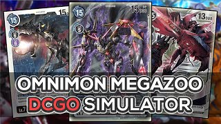 DCGO Omni MegaZoo vs Yellow Gatomon amp Dark Masters  Digimon TCG Digimon Simulator [upl. by Yuh242]