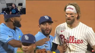 Pitcher ￼￼Hits Castellanos Because Phillies Dominated Him [upl. by Valeta]