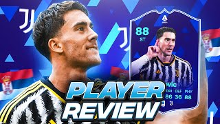 88 POTM VLAHOVIC SBC PLAYER REVIEW  SERIE A PLAYER OF THE MONTH  FC 24 Ultimate Team [upl. by Baiss52]