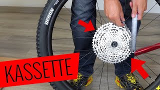 SHIMANO 12fach KASSETTE  WECHSELMONTAGE Tutorial  Fahrradorg [upl. by Lledo]