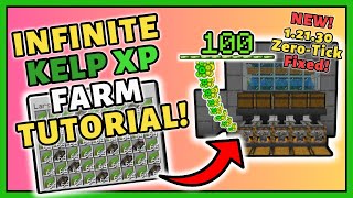 Best 12130 Kelp XP Farm Tutorial in Minecraft Bedrock ZeroTick FIXED [upl. by Babette265]