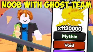 Noob With Full Team of Ghost Pets in Roblox Arm Wrestle Simulator [upl. by Pickens]