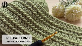 SUPER EASY Crochet Pattern for Beginners ⚡️ ✅ Crochet Stitch for Baby Blanket Bag amp Scarf [upl. by Alledi761]