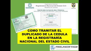 COMO TRAMITAR EL DUPLICADO DE LA CEDULA EN LA REGISTRARÍA NACIONAL DEL ESTADO CIVIL EN SOLO MINUTOS [upl. by Sokil]