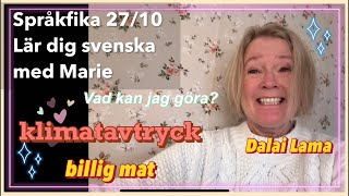 Språkfika 2710  Lär dig svenska svenskamedmarie [upl. by Acisej957]