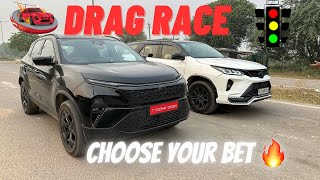 Harrier Dark Edition 2023 vs Toyota FortunerDrag Race 🚀🚘🚀 170bhp vs 174bhp Diesel vs Diesel [upl. by Casia612]