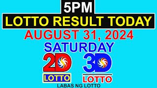 5pm Lotto Result Today August 31 2024 PCSO [upl. by Allenod289]