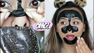 DIY Blackhead Peel Off Mask  Most Satisfying Extraction [upl. by Placida]