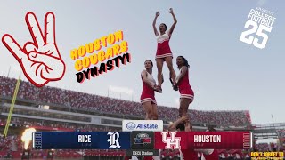 CFB 25 HOUSTON COUGARS DYNASTY SERIES EP3 vs RICE OWLS BAYOU BUCKET BOWL CLASSIC RIVILARY GAME [upl. by Joost]