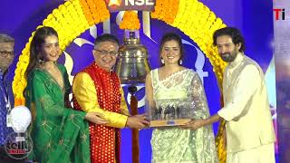 SABARMATI  Vikrant Massey Riddhi Dogra And Raashi Khanna At NSE For The Promotion [upl. by Eillom]