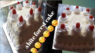 Simple White forest cake recipe [upl. by Natale943]