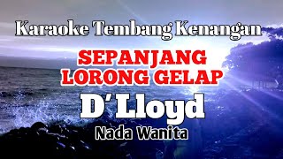 SEPANJANG LORONG GELAP  Dlloyd  Karaoke nada wanita  Lirik [upl. by Chita]