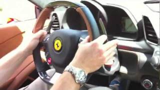 Ferrari 458 driving in Modena Italy [upl. by Marilou8]