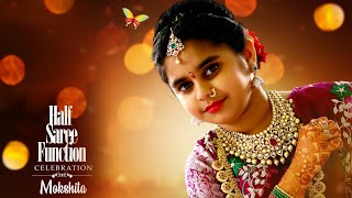 Moksha Half Saree Ceremony by PADMAJA STUDIO 4K video  BHIMAVARAM [upl. by Elynad847]