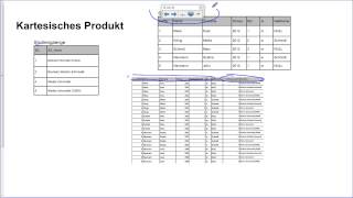 28 Relationale Algebra Kreuzprodukt [upl. by Ahseikal]
