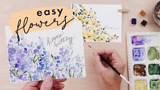 How To Paint Simple Watercolor Cards [upl. by Igiul]