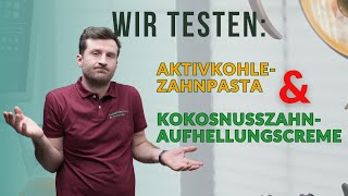 Wir testen 2 ZahnpflegeProdukte  AktivkohleZahnpasta und Kokosnusszahnaufhellungscreme [upl. by Assilrac]