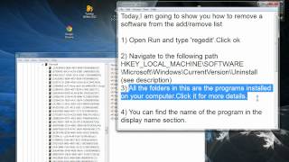 How to delete programs in addremove list from registry [upl. by Silrac]