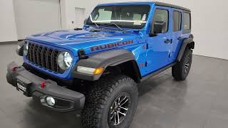 2024 JEEP WRANGLER RUBICON 4 DOOR 35quot TIRE GRP HYDRO BLUE 24J183 SOLD [upl. by Avilo]