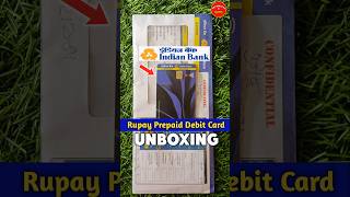 Indian Bank Rupay Prepaid Debit Card Unboxing । Indian Bank Atm Card Unboxing shorts 2024 [upl. by Amsirak]